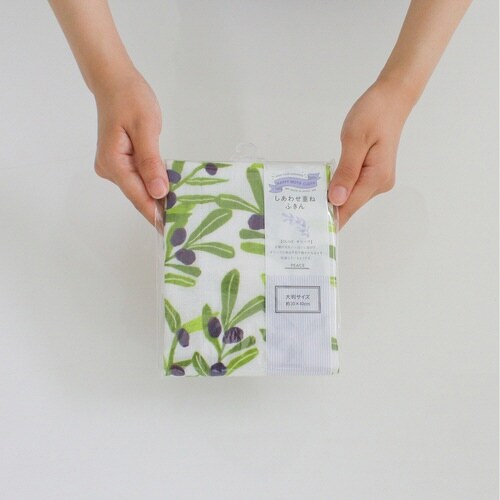 ふきん しあわせ重ねふきん 大判 オリーブ