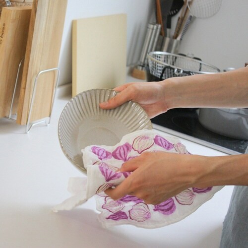 ふきん しあわせ重ねふきん 大判 むらさき玉ねぎ