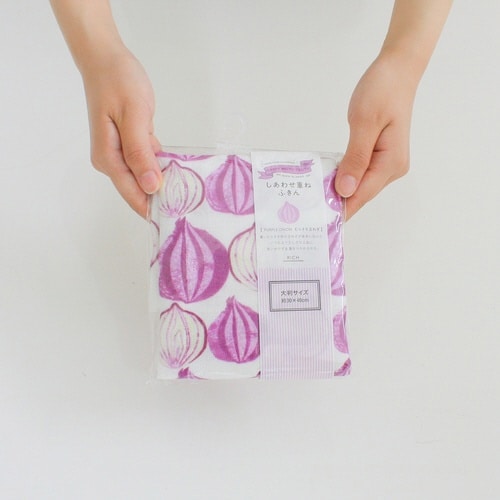 ふきん しあわせ重ねふきん 大判 むらさき玉ねぎ