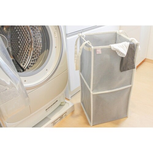 ランドリーバスケット 折りたたみ ピアット グレー