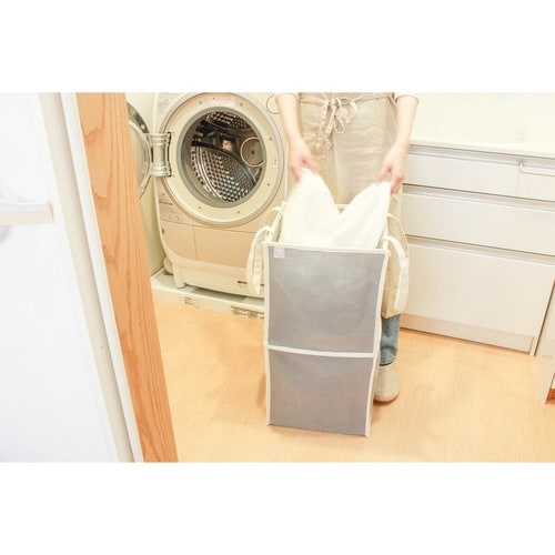ランドリーバスケット 折りたたみ ピアット グレー