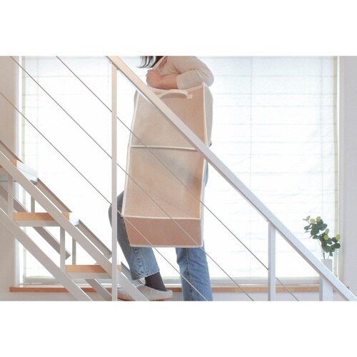 ランドリーバスケット 折りたたみ ベージュ