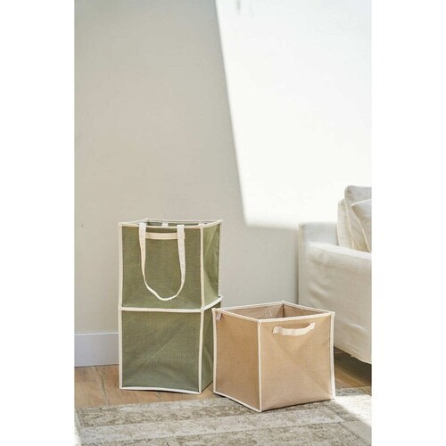 ランドリーバスケット 折りたたみ ピアット カーキ