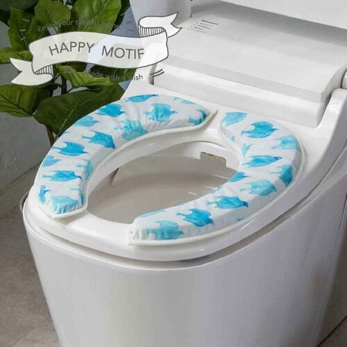 便座クッション マシュマロ 青い鳥