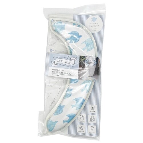 便座クッション マシュマロ 青い鳥