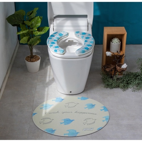 トイレマット ハッピーモチーフ 青い鳥