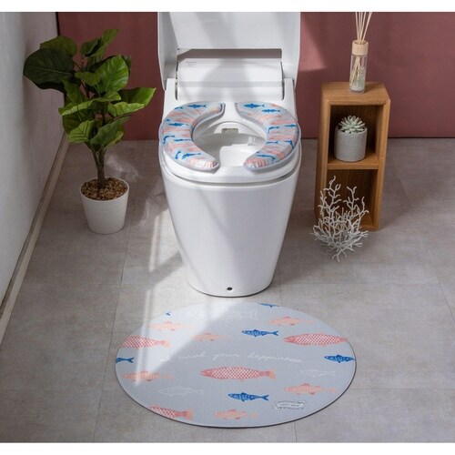 トイレマット ハッピーモチーフ サカナ