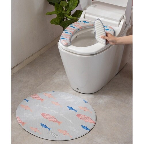 トイレマット ハッピーモチーフ サカナ