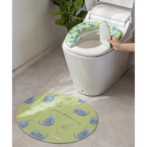 トイレマット ハッピーモチーフ ネコ