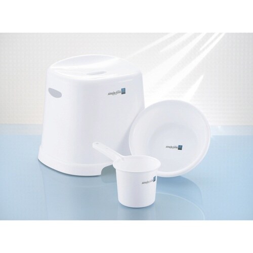 手桶 シンプルトーン 日本製 ホワイト