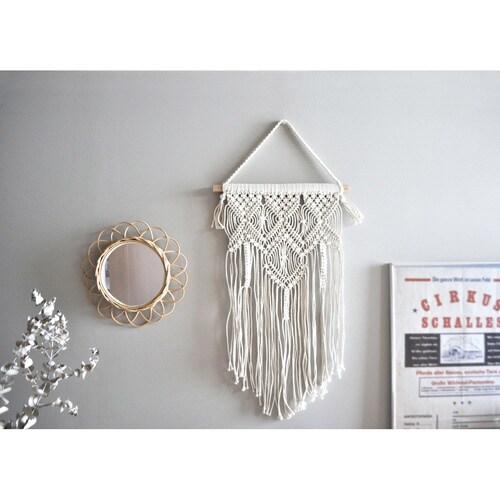 マクラメ ウォールタペストリー 高さ90cm