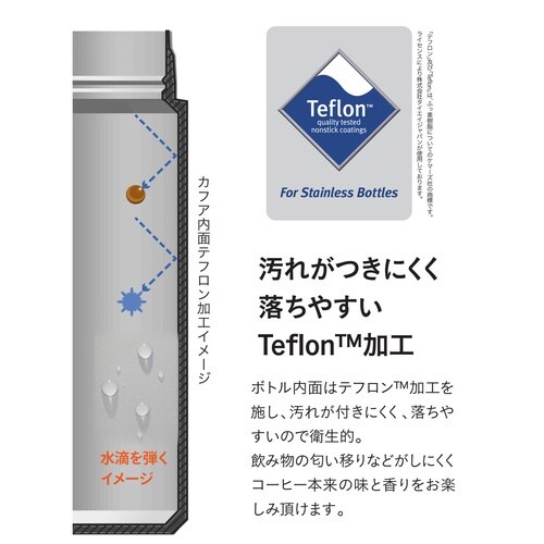 水筒 410ml カフアコーヒーボトル2 グレー