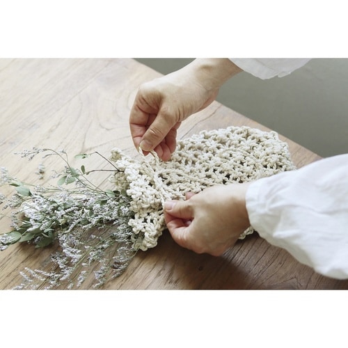 花器 マクラメ ドライフラワーハンギング