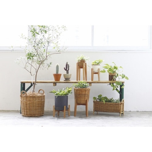 ポットスタンド ナインマーケ マホガニー L ロー