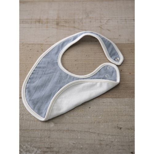 スタイ やさしいガーゼ よだれかけ サックス