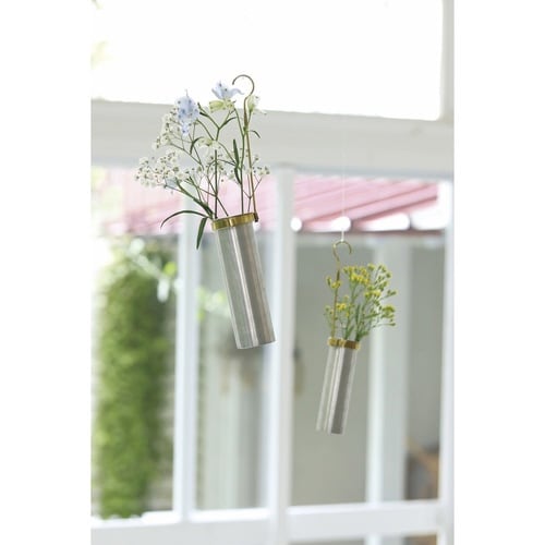 花瓶 ブラス&アルミシリンダーベース L