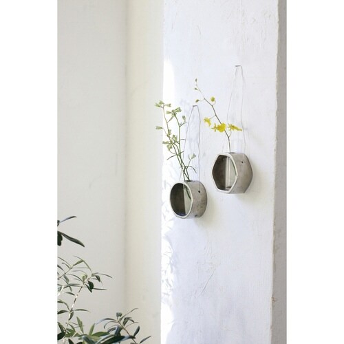 花瓶 アルミハンギングガラスベース ヘキサゴン