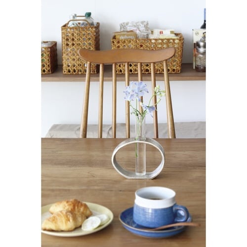 花瓶 アルミハンギングガラスベース オーバル