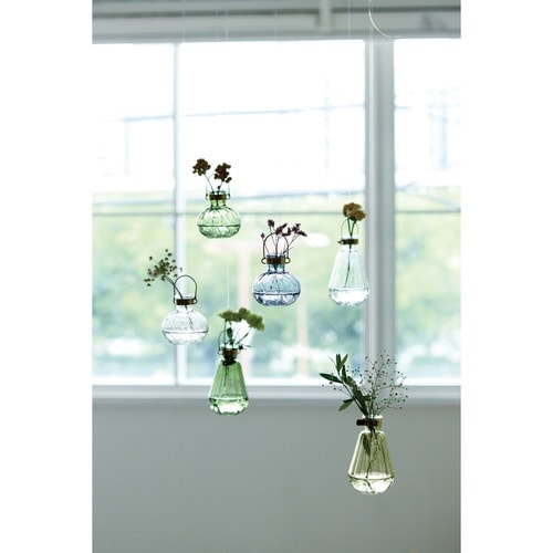 花瓶 ハンギングオーナメントベース グリーン