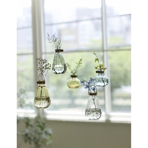 花瓶 ハンギングオーナメントベース グレー