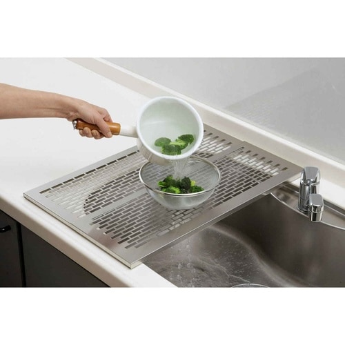 水切りラック オールステンレス 頑丈スライド作業台