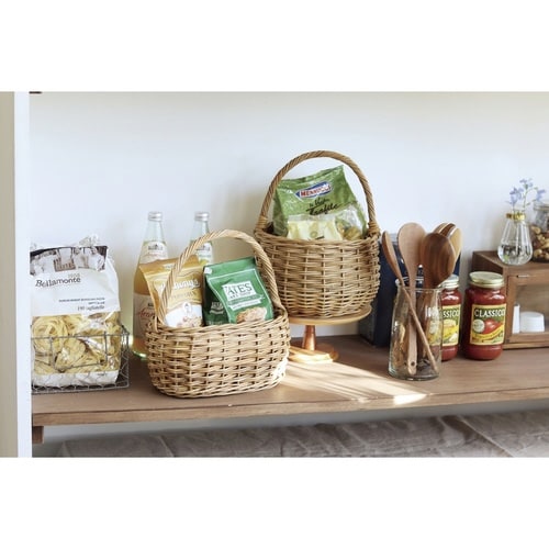 バスケット アラログ グリーンバスケット ラウンド