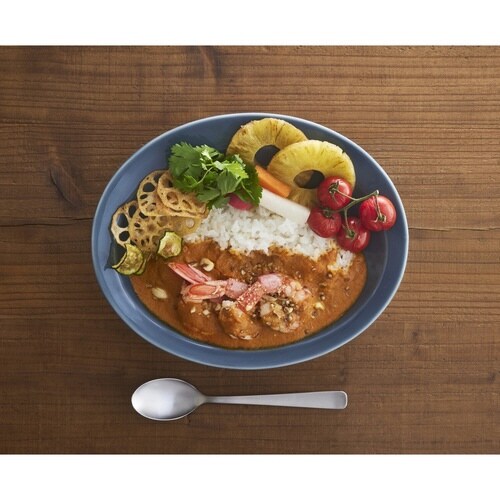 カレー皿 スプーンセット 25cm ブルーグリーン