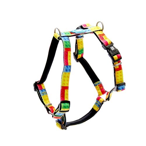 ハーネス 小型犬 中型犬 S カラフルブロック