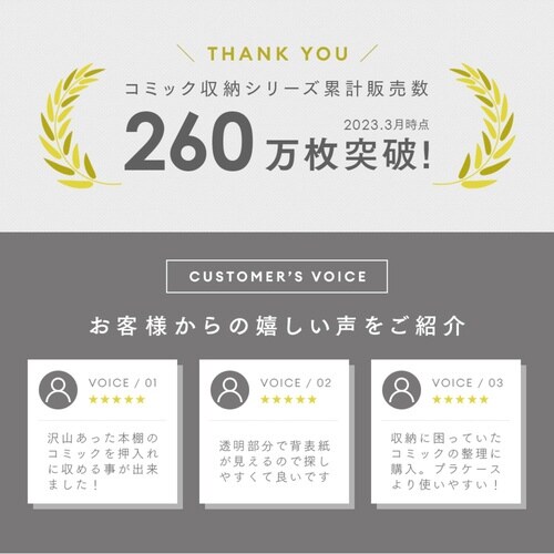 漫画収納ケース パッと見えるコミック収納ケース