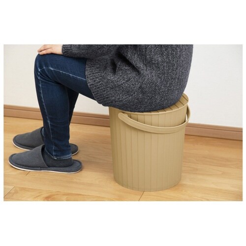 バケツ 15L 座れるマルチバケット ベージュ