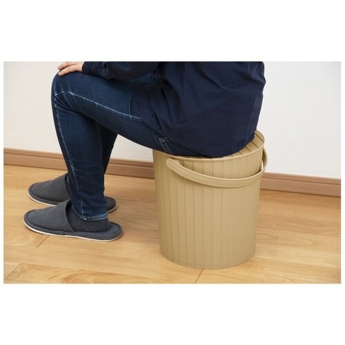 バケツ 15L 座れるマルチバケット ベージュ