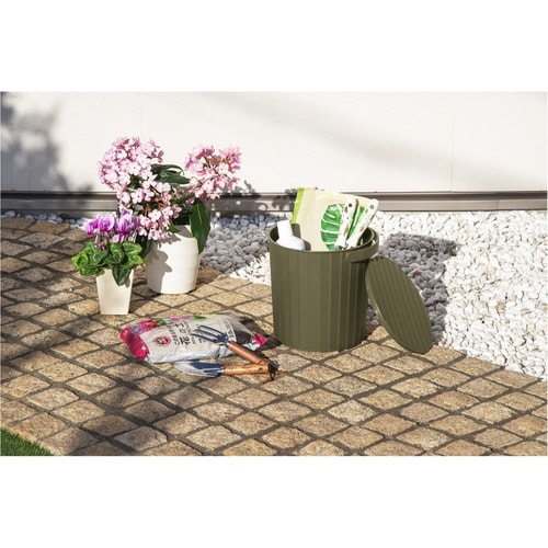 バケツ 10L 座れるマルチバケット カーキ