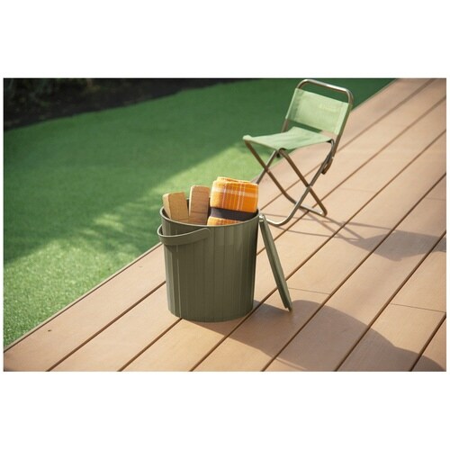 バケツ 10L 座れるマルチバケット カーキ