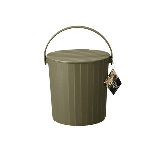 バケツ 10L 座れるマルチバケット カーキ
