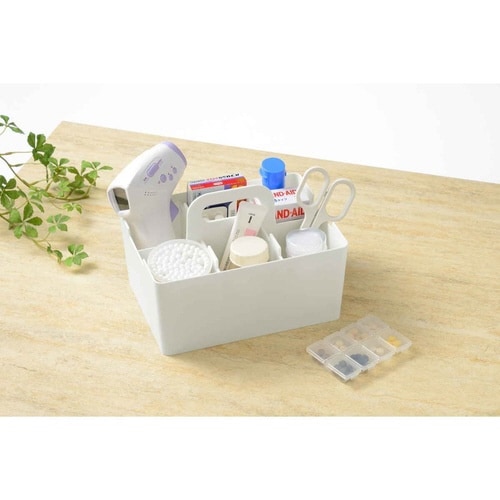 卓上 収納ケース デスクトートミニ ホワイト