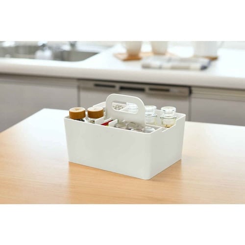 卓上 収納ケース デスクトートミニ ホワイト