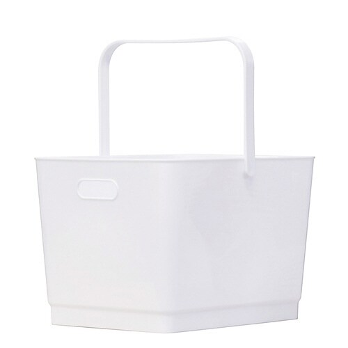 ランドリーバスケット 足つきバスケット ホワイト