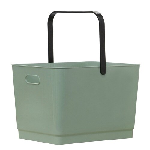 ランドリーバスケット 足つきバスケット グリーン