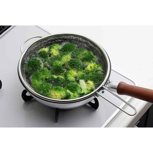 ザル 20cm 深型 ママクック フライパンザル