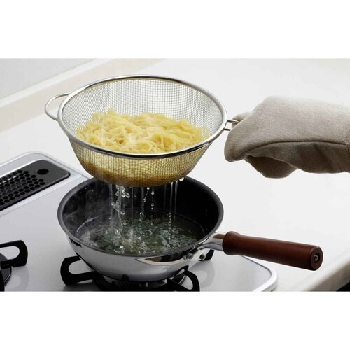 ザル 20cm 深型 ママクック フライパンザル