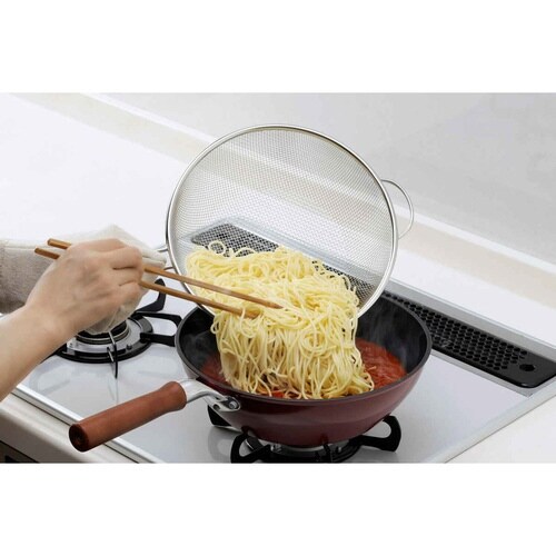 ザル 24cm 深型 ママクック フライパンザル