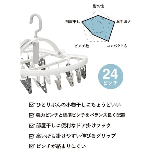 洗濯ハンガー THE HANGERS 24ピンチ