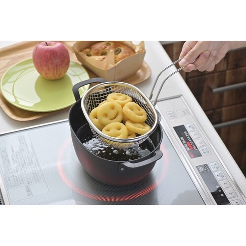 揚げ物ザル 片手 アイカタ 揚げザル ステンレス製