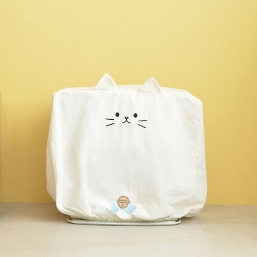収納袋 猫家電カバー ヒーターカバー シロ