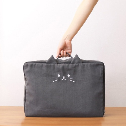 収納袋 猫家電カバー カセットコンロカバー クロ