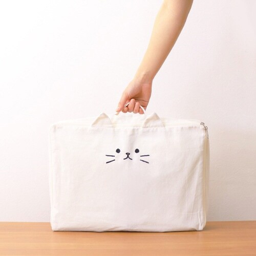 収納袋 猫家電カバー カセットコンロカバー シロ