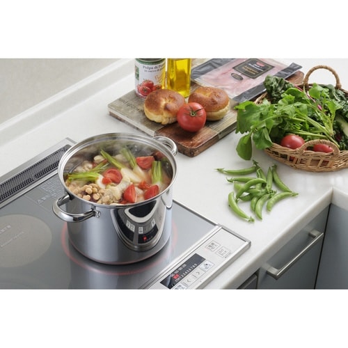 パスタポット 20cm IH対応 ガラス蓋付き