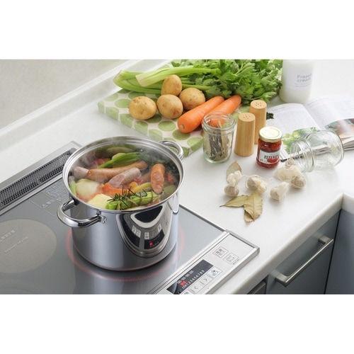 パスタポット 20cm IH対応 ガラス蓋付き