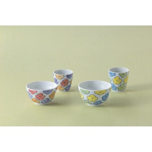 飯碗 花柄 藍花 陶器 波佐見焼 青