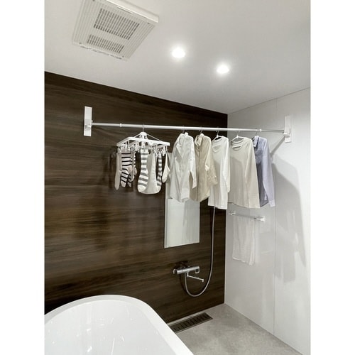 物干し竿ホルダー 浴室用 マグネット 2個組